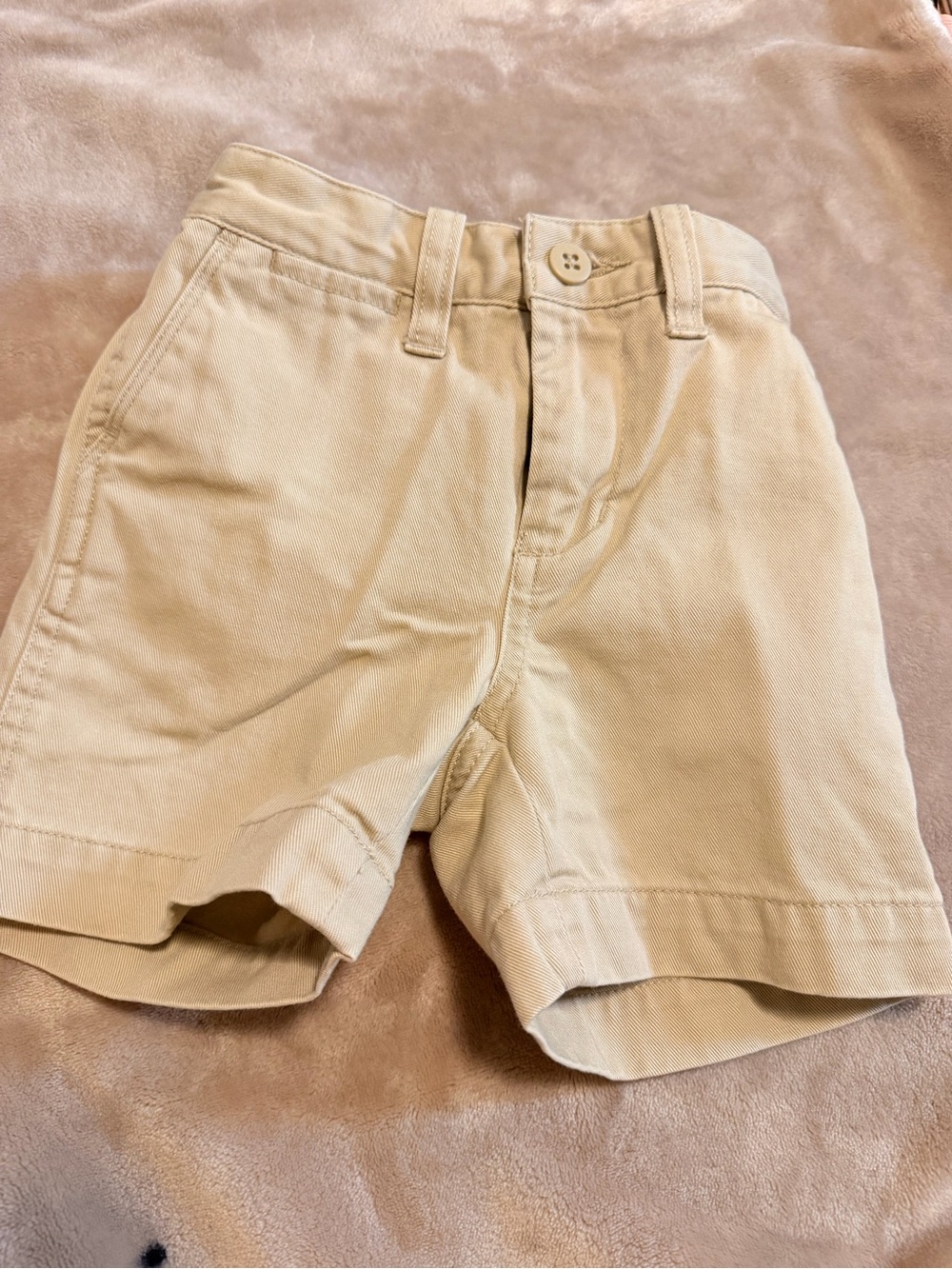 Polo by Ralph Lauren Toddler Tan Cotton Flat-Front Shorts